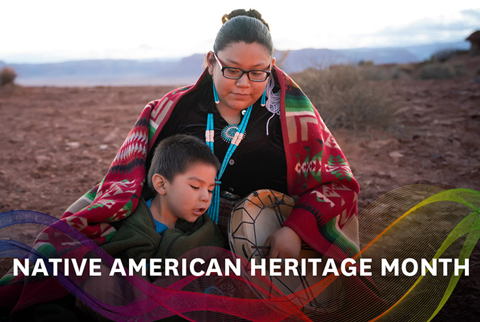 Mother and son of Native American descent